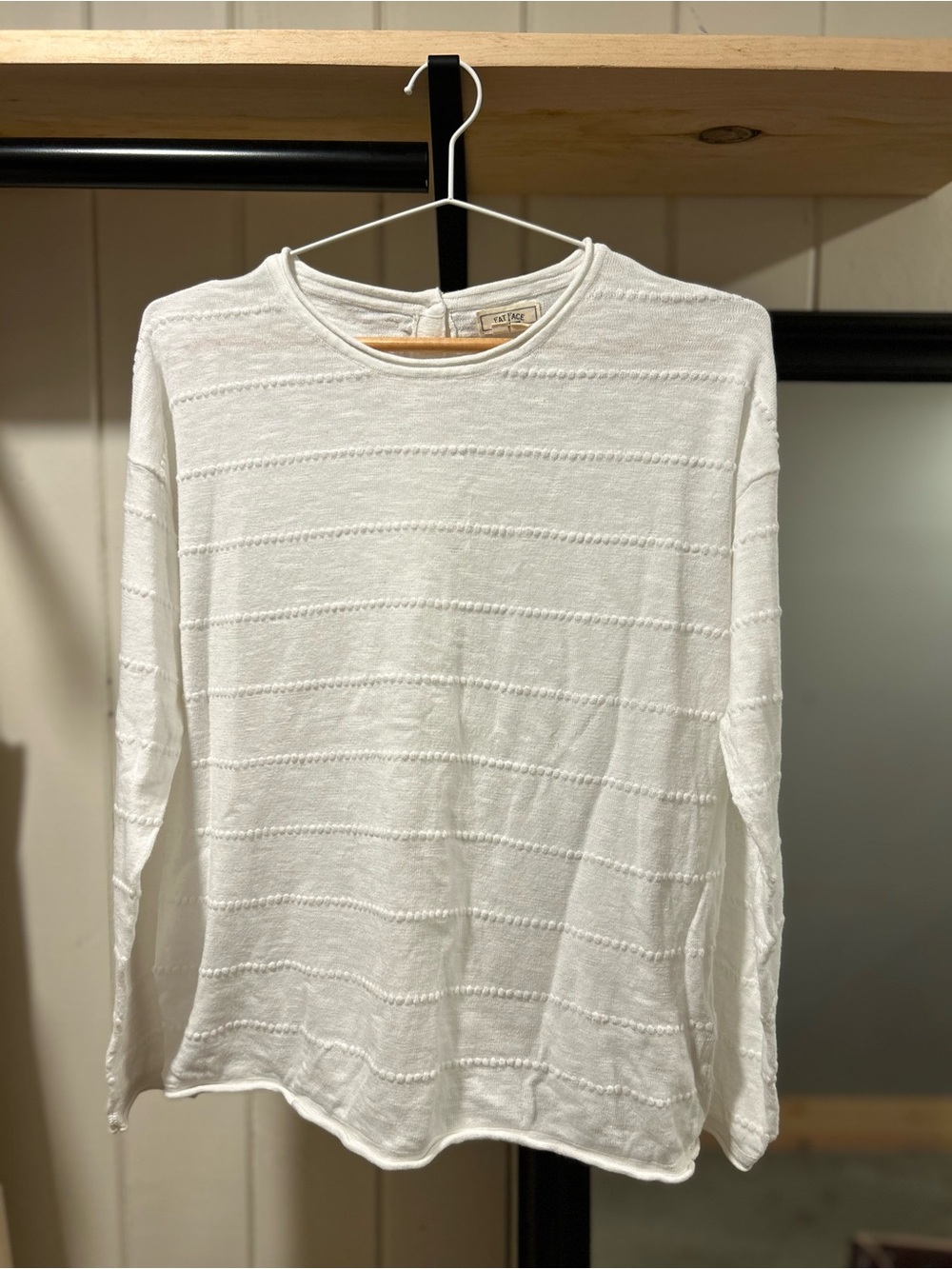 Fat Face Cotton/Linen Long Sleeve with Button Up Back